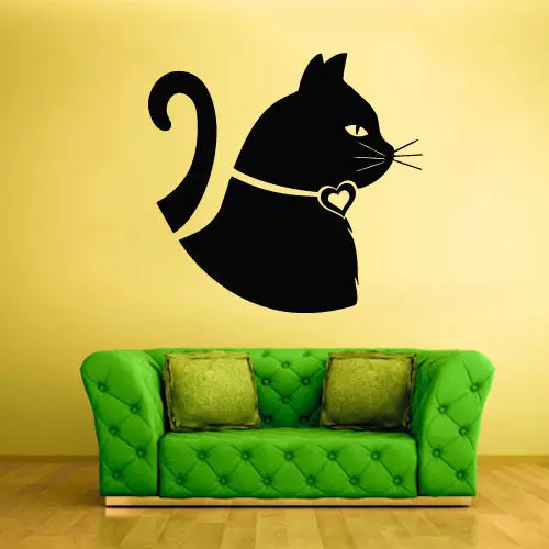 Us 2098 22 Offwand Vinyl Aufkleber Schlafzimmer Aufkleber Kindergarten Kinder Baby Katze Kopf Lustig In Wandaufkleber Aus Heim Und Garten Bei