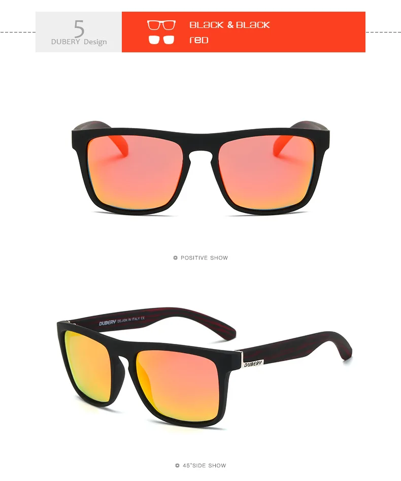 DUBERY поляризационные солнцезащитные очки для мужчин и женщин классические солнцезащитные очки для мужчин для вождения спортивные модные мужские очки дизайнерские Oculos UV400 731 - Цвет линз: NO5-with gift