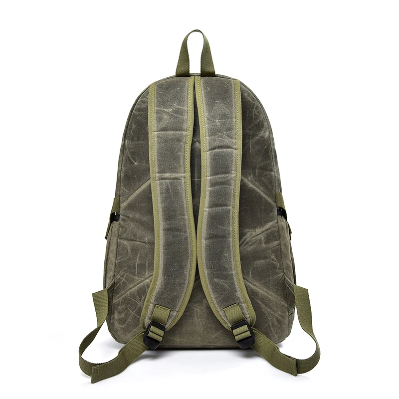MANJIANGHONG Повседневный Большой Вместительный холщовый мужской рюкзак, повседневная дикая одноцветная дорожная сумка, простой и прочный студенческий рюкзак