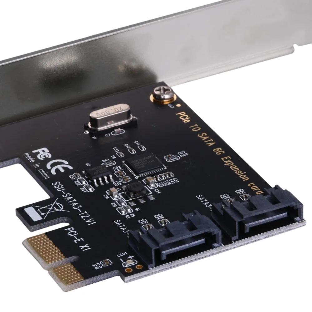 1 Set PCIe PCI Express to SATA3 0 2 Port SATA Connectors III 6G Controller Expansion 5