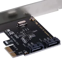 iii sata3 1 סט PCIe PCI Express כדי SATA3.0 2-Port SATA III מחברים הרחבת 6G בקר מתאם כרטיס ל- PCIe 2.0 C26 באיכות גבוהה (5)