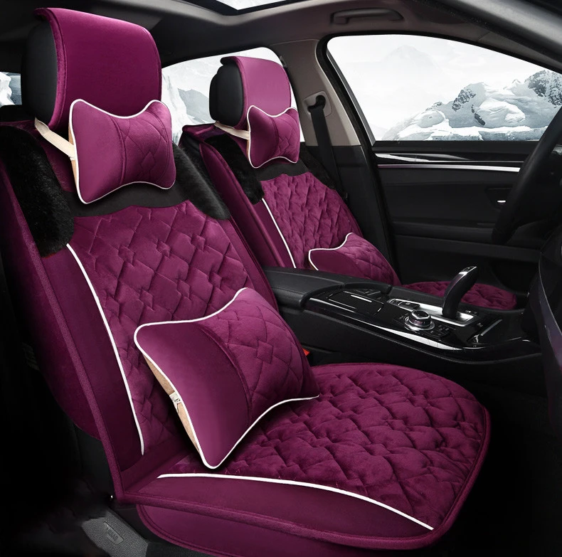 winter warm plush flocking seat cover 32