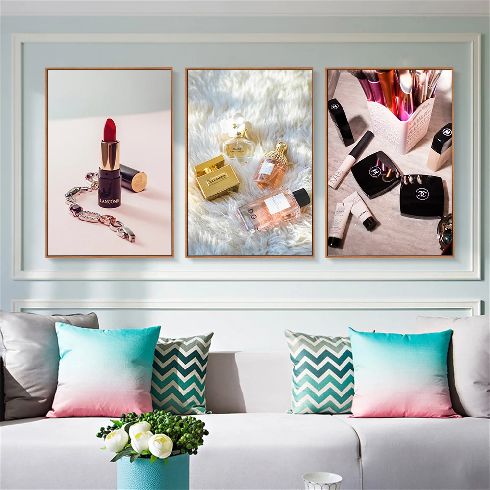 

Wall Pictures For Living Room Decorative Paris Girl Perfume Wall Art Canvas Painting Nordic Posters And Prints