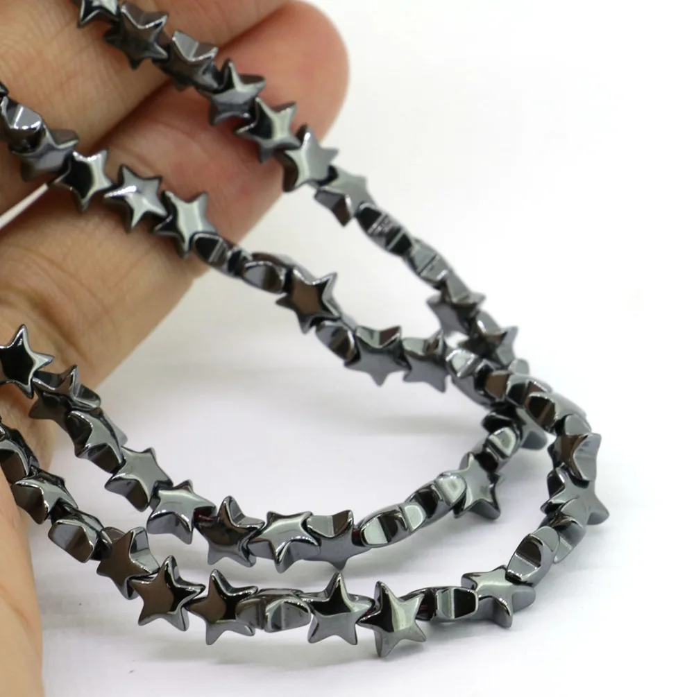

4mm DIY Jewel Making Beads Hematite Star Shape Loose Beads