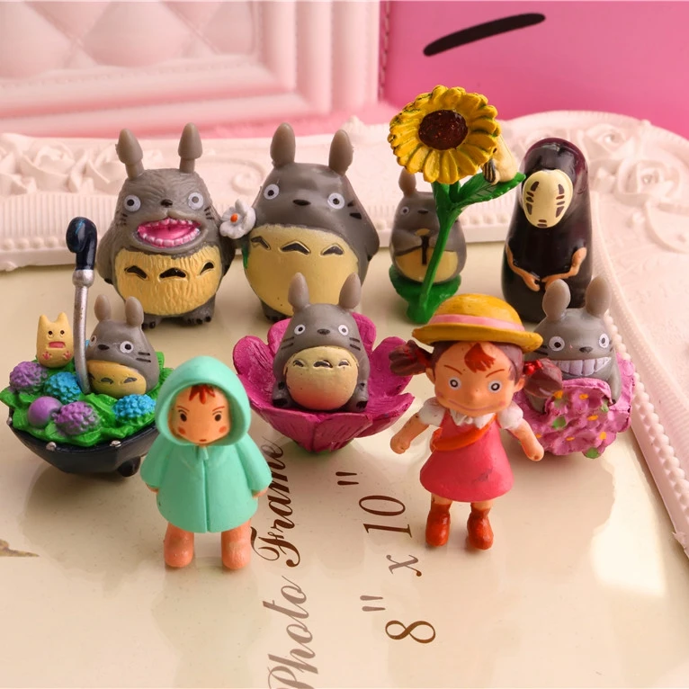 

Miyazaki Hayao Japanese My Neighbor Totoro Mei Mini Figure Set Kids Toys House View Decorations Lote Totoro Figurines Figura Toy