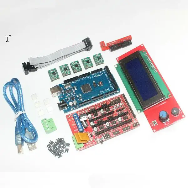  CNC 3D Printer Kit for Arduino Mega 2560 R3 Development Board + RAMPS 1.4 Controller + LCD 2004 + 5x A4988 Stepper Motor Driver 