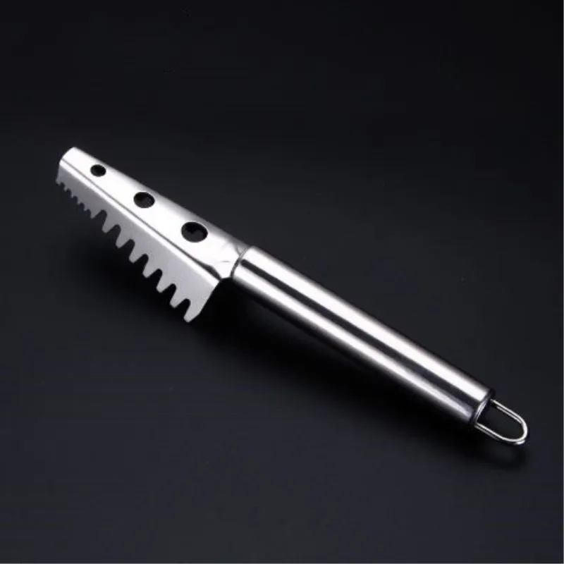 

20 cm Fish Scraper Cleaning Fish Skin Kitchen Seafood Tools Stainless Steel Brush Remover Cleaner Descaler Skinner Scaler Tools