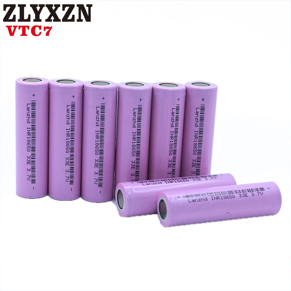 

1-10PCS NEW 18650 3.7v For samsung 18650 Battery Lithium li ion 3300mah 30A Battery 33E INR18650 For flashlight batteries