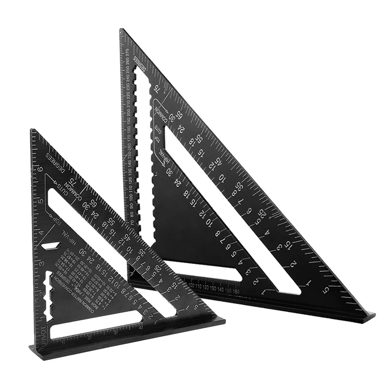 

7/12inch Angle Measurment Aluminum Alloy Metric Triangle Angle Ruler Squares for Woodworking Squares for Angles Carpenter Tool