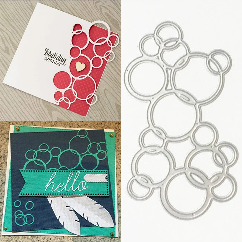 

Bubble Frame Cutting Dies Stencil for DIY Scrapbooking Photo Album Embossing Paper Cards Decorative Craft Die Cuts Template