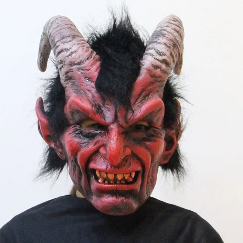 

Claw Red Horned Sheep Devil Mask Claw Scary Fierce Party Mask Halloween Masquerade Adult Mask Cosplay Party Costume Red
