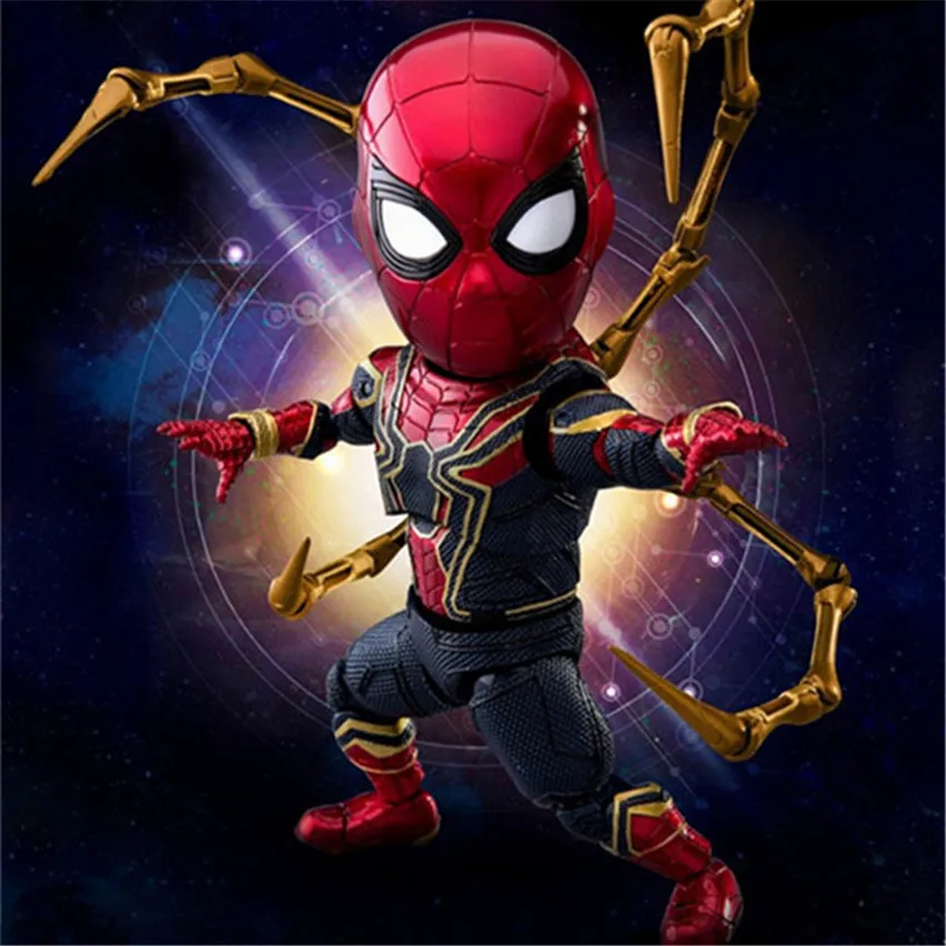 

Infinity War Q Version Iron Spider-man Movable Action Figure Collecting Model Toys 17cm