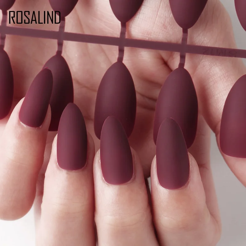 

ROSALIND Fake Nail For Nail Extensions Full Cover Press on Artificial Finger Tips Design of Nail Art Acrylic False Nails