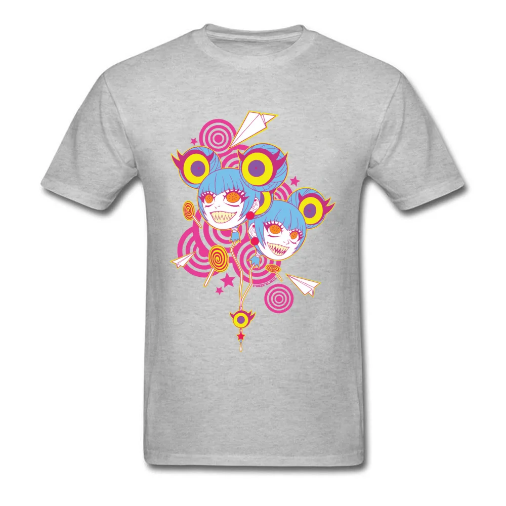 100% Cotton Men's Short Sleeve Kawaii Karnival T Shirts Europe Tees 2018 Discount Design Crewneck Tops T Shirt Kawaii Karnival grey