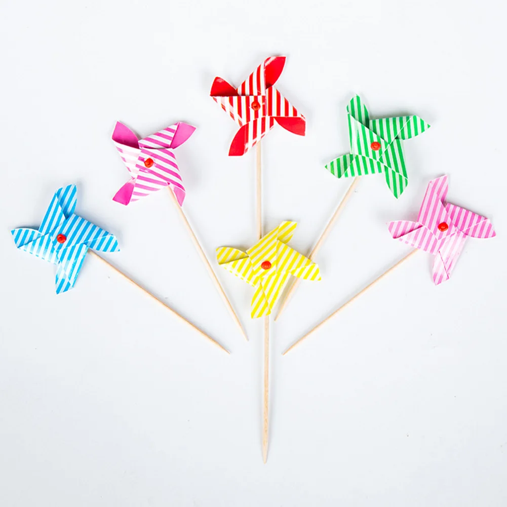 

Party Supplies 3D Windmill Birthday Bunny Flowers Cupcake Decor Toppers Cake Pick Inserted Cards Paper Cute Wedding Easter Party