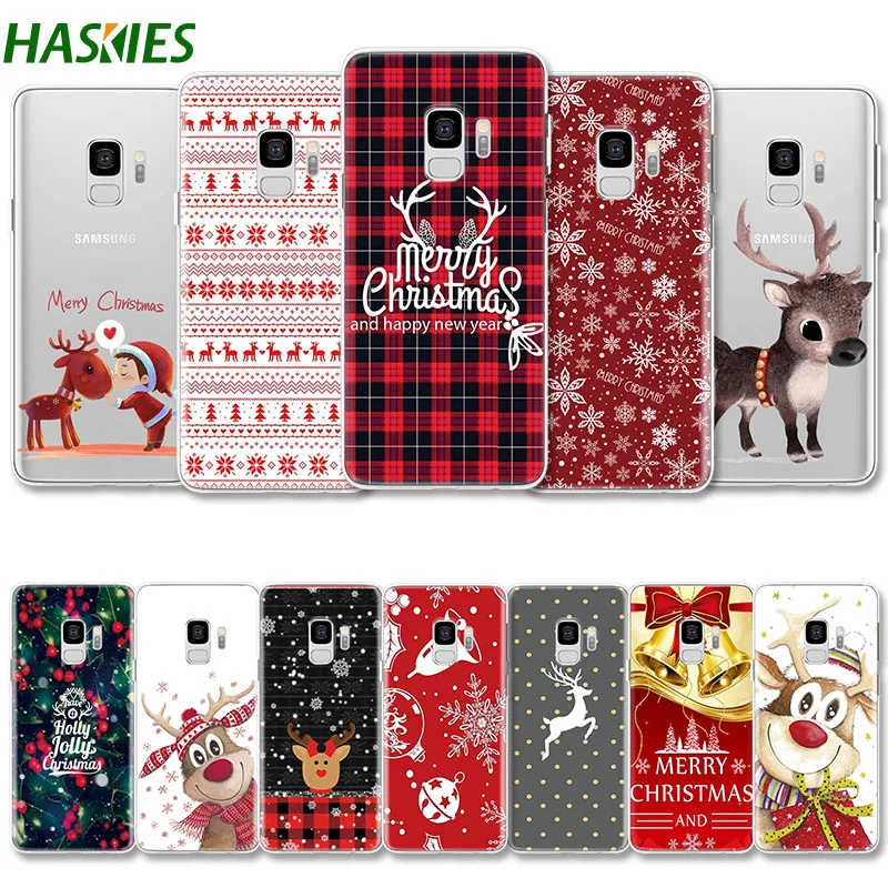 

Merry Christmas for Samsung Galaxy A40 A50 A70 A20e A6 A8 2018 J4 J7 2017 J6 2018 S8 S9 S10 Plus Case for Note 8 9 Case Soft TPU