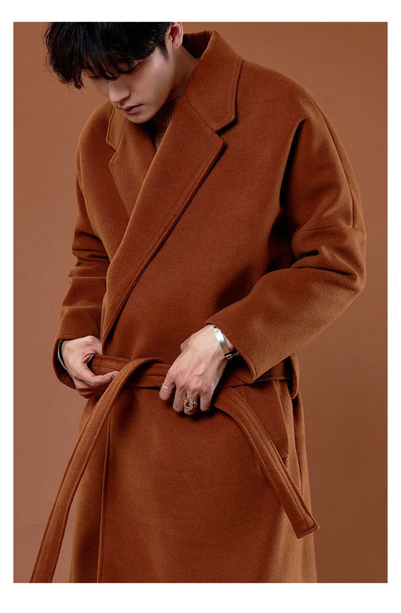 Корейские свободные мужские длинные пальто размера плюс, модные зимние мужские пальто, Новое поступление
