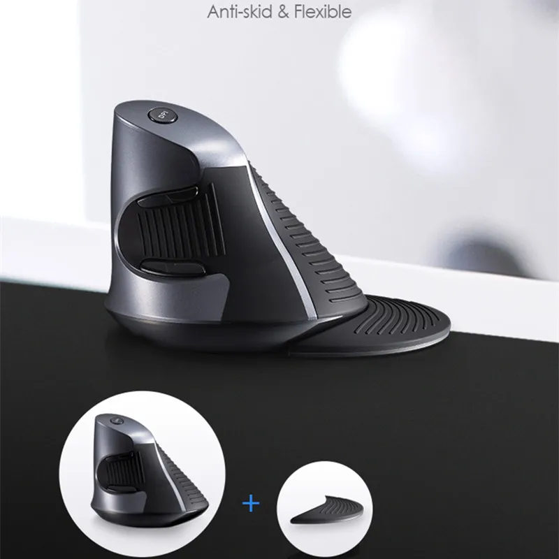 Delux M618 gx Ergonômico Vertical Mouse sem Fio Botões 1600dpi Ratos Ópticos com para pc Laptop - Imagem 2