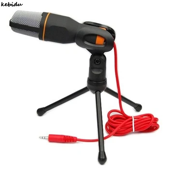 

Kebidu Wired Stereo Sound Studio Mics Microphones Condenser Karaoke Microfone with Stand Holder Clip for PC Laptop Notebook