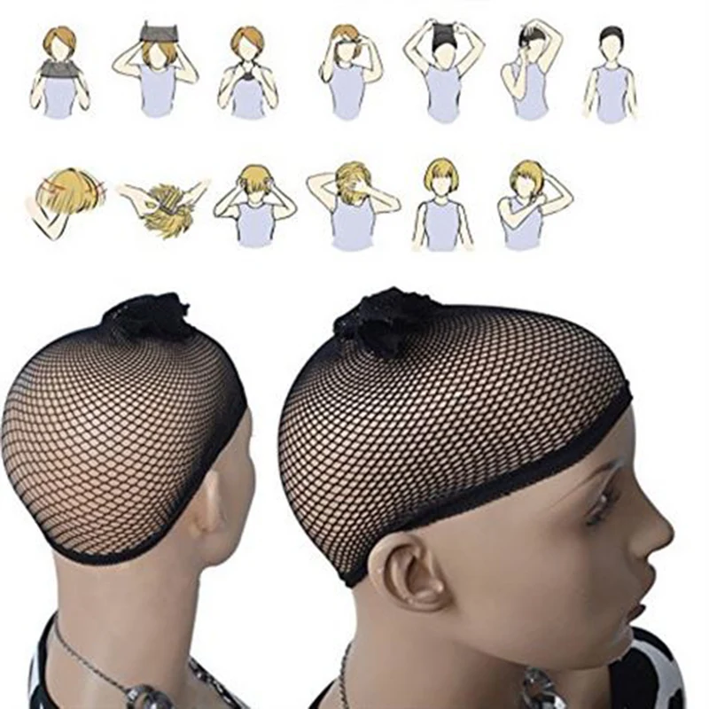 Mesh Weaving Black Wig Hair Net Making Caps Stretch Weaving Wig Cap & Hairnets