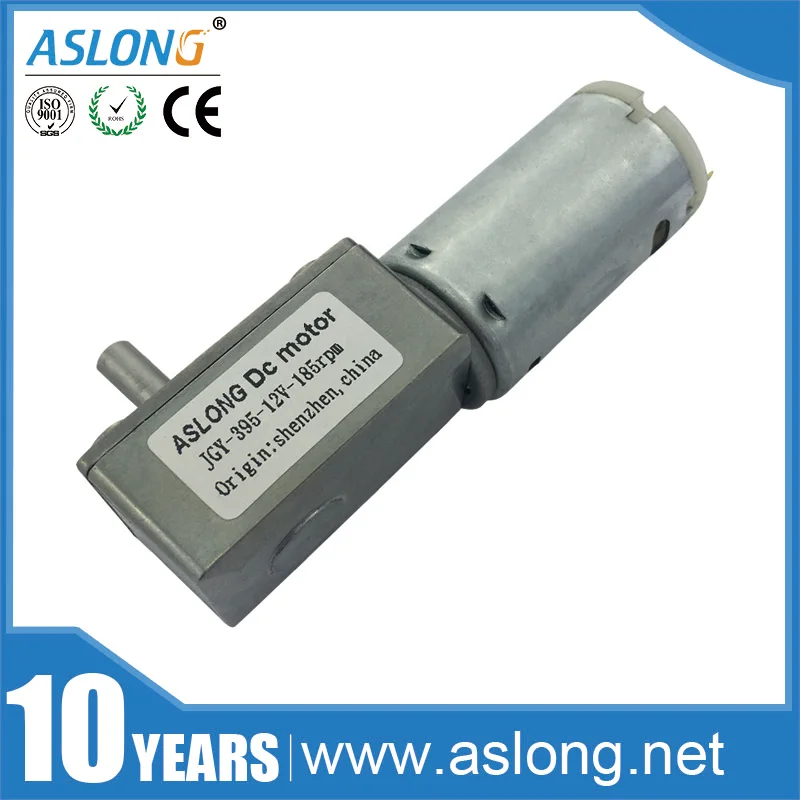 

JGY-395 DC 12 Volt Worm Gear Motor Reducer Motor 12V Worm Reduction Gearbox Engine 2.5-210RPM 6-12V Self-locking Geared Motor