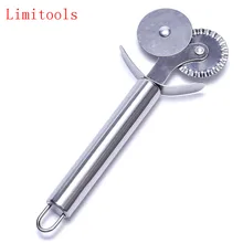 1 шт. двойной ролик резак для пиццы, нож из нержавеющей стали Кондитерские пасты обрезчик теста круглая варочная поверхность кружева колесо нож кухонные инструменты