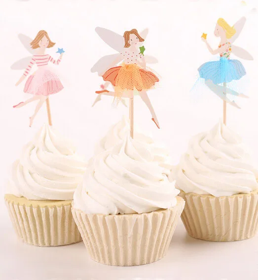 24 шт. топперы для торта в виде цветов|cake birthday|cake decorating suppliescake supplies |