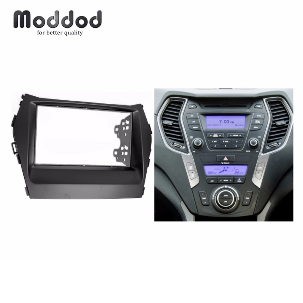 Double Din Radio Fascia for HYUNDAI IX45 2012+ Car Stereo Bezel Dash