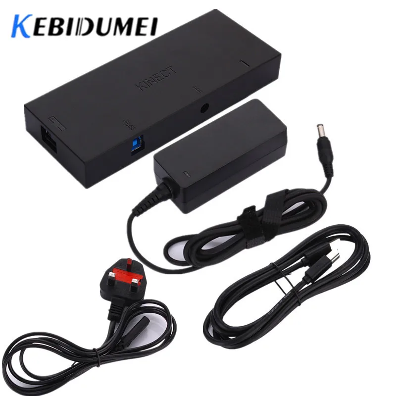 Kebidumei Kinect 2.0 Adapter Replacement US&EU Plug USB AC Adapter