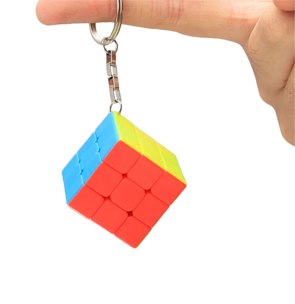 Newest Zcube 3cm Mini 3x3x3 Speed Keychain Magic Cube Mini Twist Puzzle Cube Fidget Toys Gift