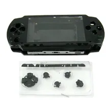 Черный Полный Корпус Ремонт Mod чехол+ кнопки Замена для sony psp 1000 консоли