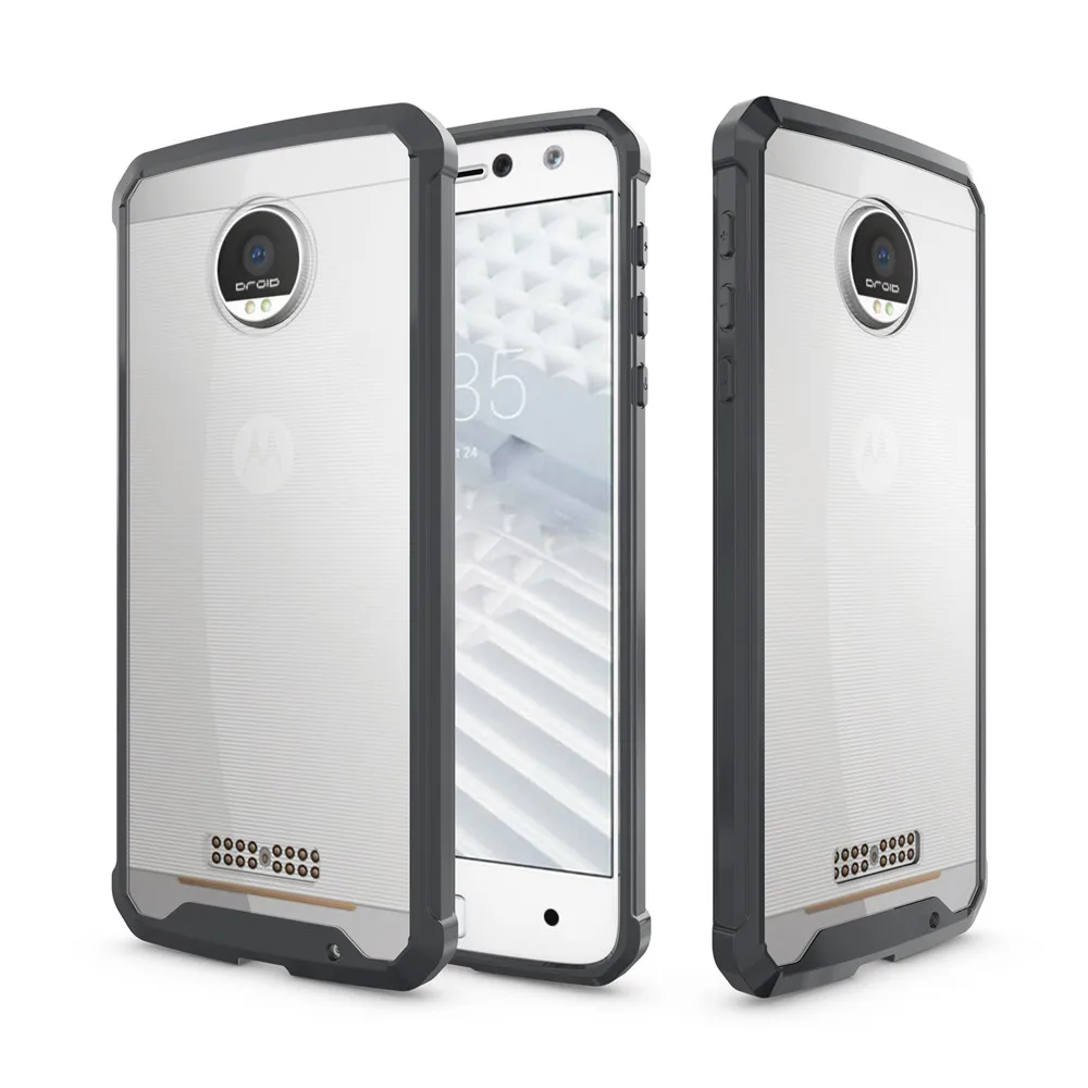 

Shockproof Rugged Bumper Transparent Back Cover Armor Case for MOTO Z Z2 Z3 Play G4 G5 G5S G6 Plus G6 Play Silicone Case
