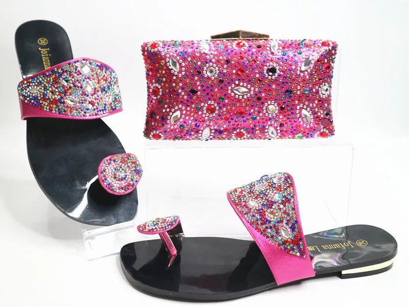 pink clutch bag and matching shoes