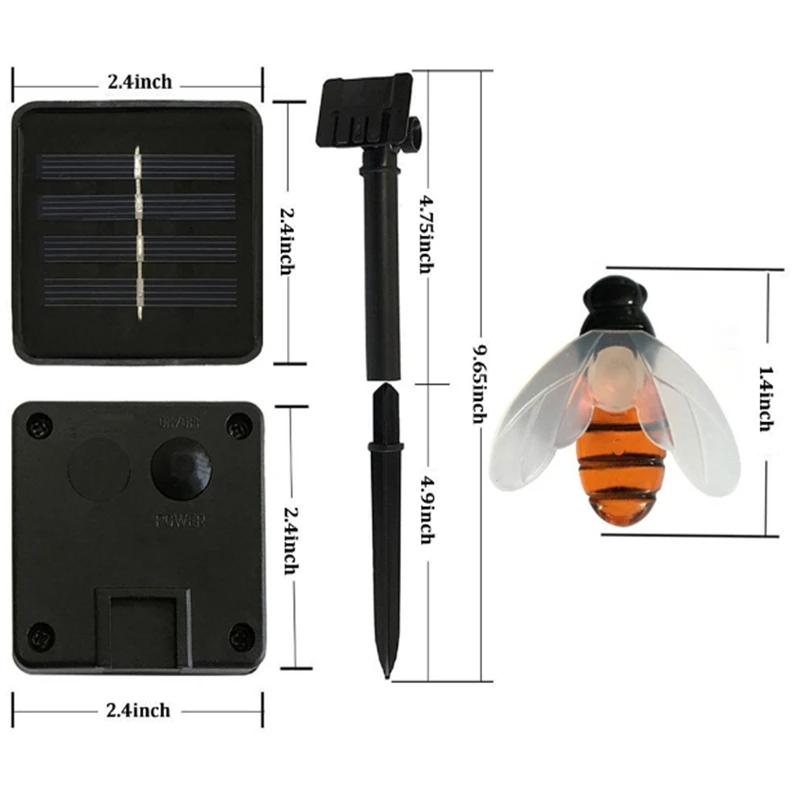 Солнечная гирлянда для улицы в форме пчелы Фея гирлянда сад летние водоотталкивающий для патио Рождественская гирлянда 5 м 20led 6,5 м 30led