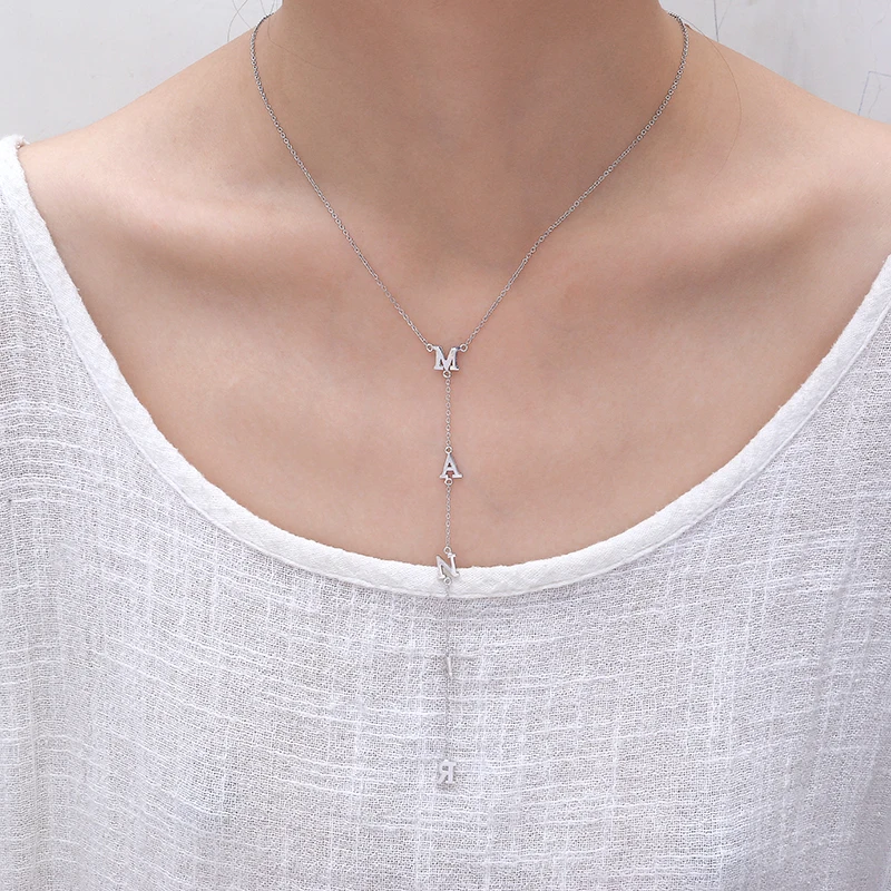 L11 Personalized Name Necklace Woman Long Pendant Necklaces 925 Silver Custom Name Necklace Customized Jewelry Brithday Gift (2)