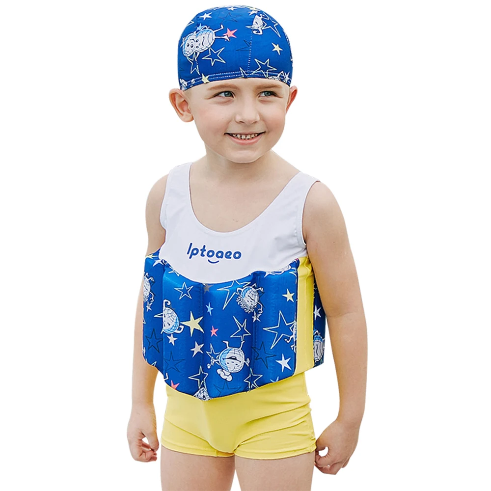 SABOLAY Children Professional Buoyant Swimming Suits Car Printed