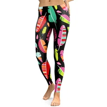 JIGERJOGER/Новое поступление года; большие размеры; цветные листья; 3D Цифровые Леггинсы с принтами; Индивидуальные джеггинсы для девочек с низкой талией