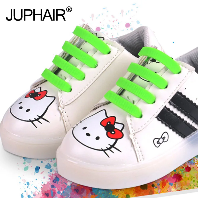 

JUP50 Set 600 Roots Boy Girl Kid New No Tie Silicone Shoe Lace Creative Shoelaces Unisex Elastic Silicone Shoe Laces All Sneaker