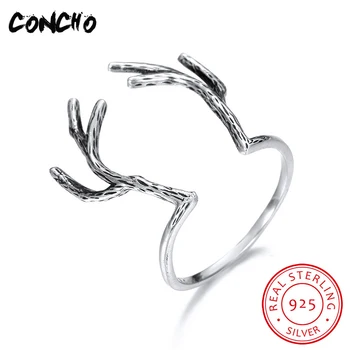 

2018 Special Offer Limited Bands Classic None Animal Party Anel Feminino Concho Jewelry 925 Sterling Antlers Rings For Women