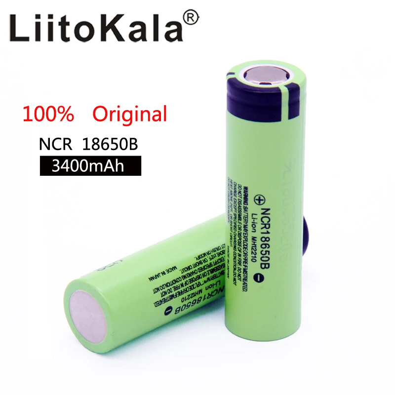 

Original liitokala 3.7V 18650 Battery NCR18650B 3400mah 18650 Batteria rechargeable lithium battery For Flashlight toy Drop ship