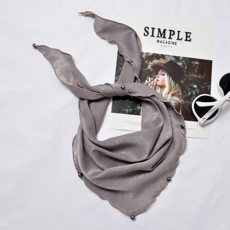 triangle grey red pink blue black scarf women vintage kerchief scarfs