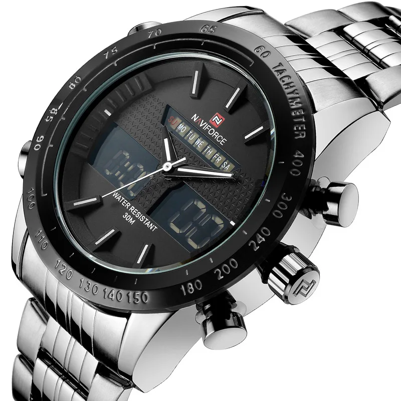 

NAVIFORCE Top Luxury Brand Men Waterproof Date Clock Watches Male Full Steel Casual Quartz Sport Wrist Watch Relogio Masculino