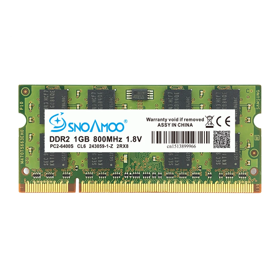 SNOAMOO ноутбук ОЗУ DDR2 2 Гб 667 МГц-800 МГц PC2-6400S 200Pin 1,8 в 2Rx8 SO-DIMM памяти компьютера гарантия