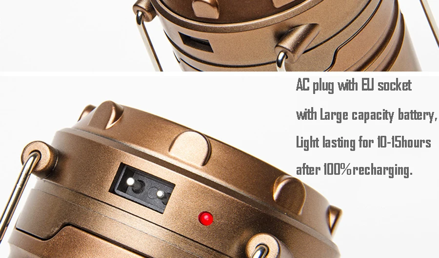 New 6LEDs solar Camping Light Rechargeable Hand Lamp camping Lantern AC110-250V Tent Lights for Outdoor Lighting Hiking-details7