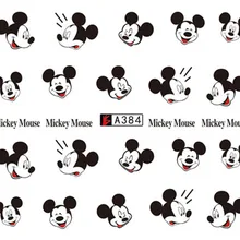 Наклейки для ногтей, Водные Наклейки, милый Микки Маус, слайдер для ногтей, дизайн, украшения, маникюр, фольга, клей, лак