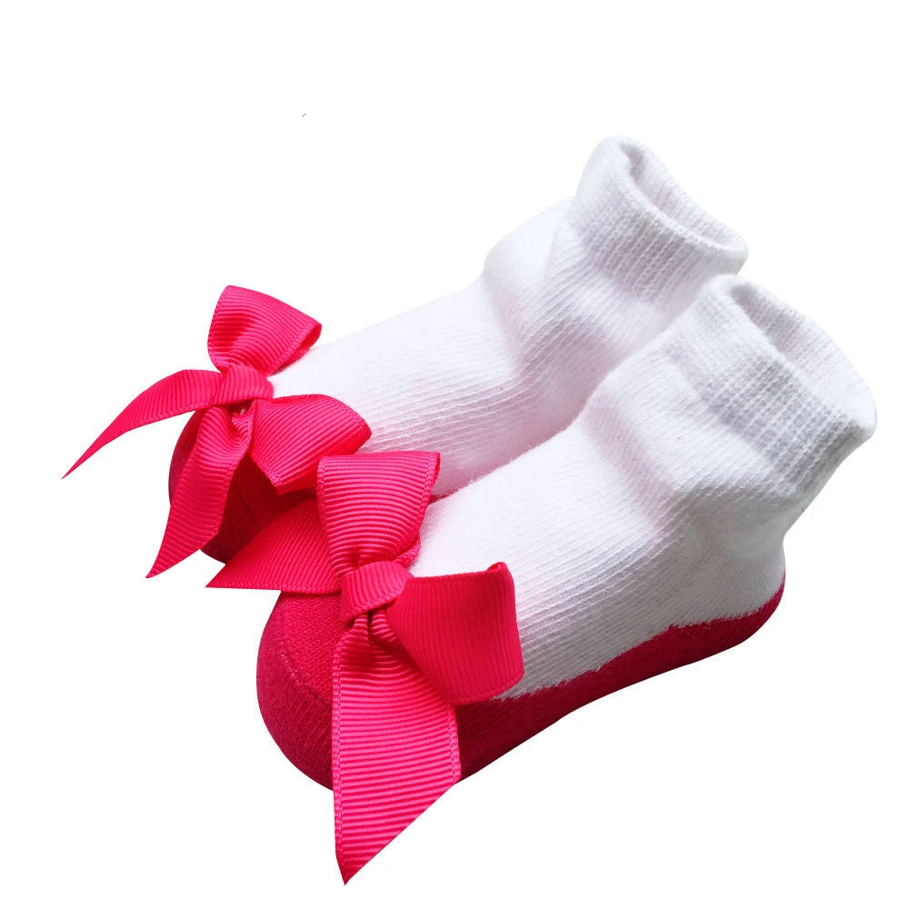 Mery/носки для малышей носки для маленьких девочек в балетном стиле с кружевными цветами и бантом Meias, одежда для малышей Одежда для новорожденных, на день рождения, vestido infantil, для детей от 0 до 24 месяцев - Цвет: 004 Rose