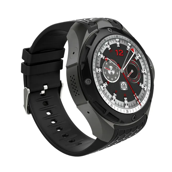 Ip68 профессиональный водонепроницаемый MTK6580 четырехъядерный Nano Sim Смарт-часы с hd камерой 3g Android Смарт-часы телефон с сердечным ритмом - Цвет: Черный