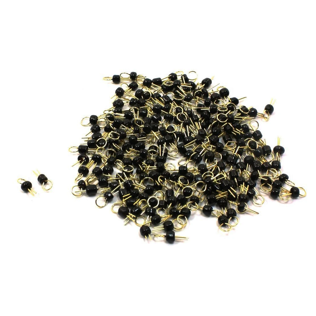 

TFBC-200Pcs Black Gold Tone Soldering PCB Board Breadboard Test Point Pin