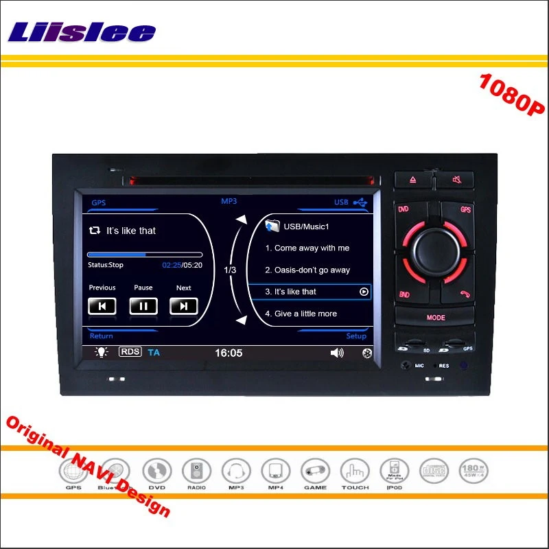 Clearance Liislee For Audi A4 2002~2008 Car Stereo Radio CD DVD Player GPS NAV NAVI Navigation 1080P HD Screen System Original NAVI Design 4 Clearance Liislee For Audi A4 2002~2008 Car Stereo Radio CD DVD Player GPS NAV NAVI Navigation 1080P HD Screen System Original NAVI Design 4