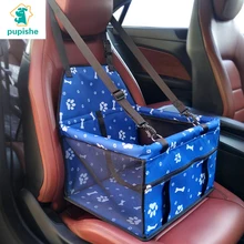 PUPISHE, переноска для автомобиля, для собак, водонепроницаемая, для домашних животных, для собак, для маленьких собак, дышащая сетка, складная, для щенков, безопасная сумка для сиденья, корзина